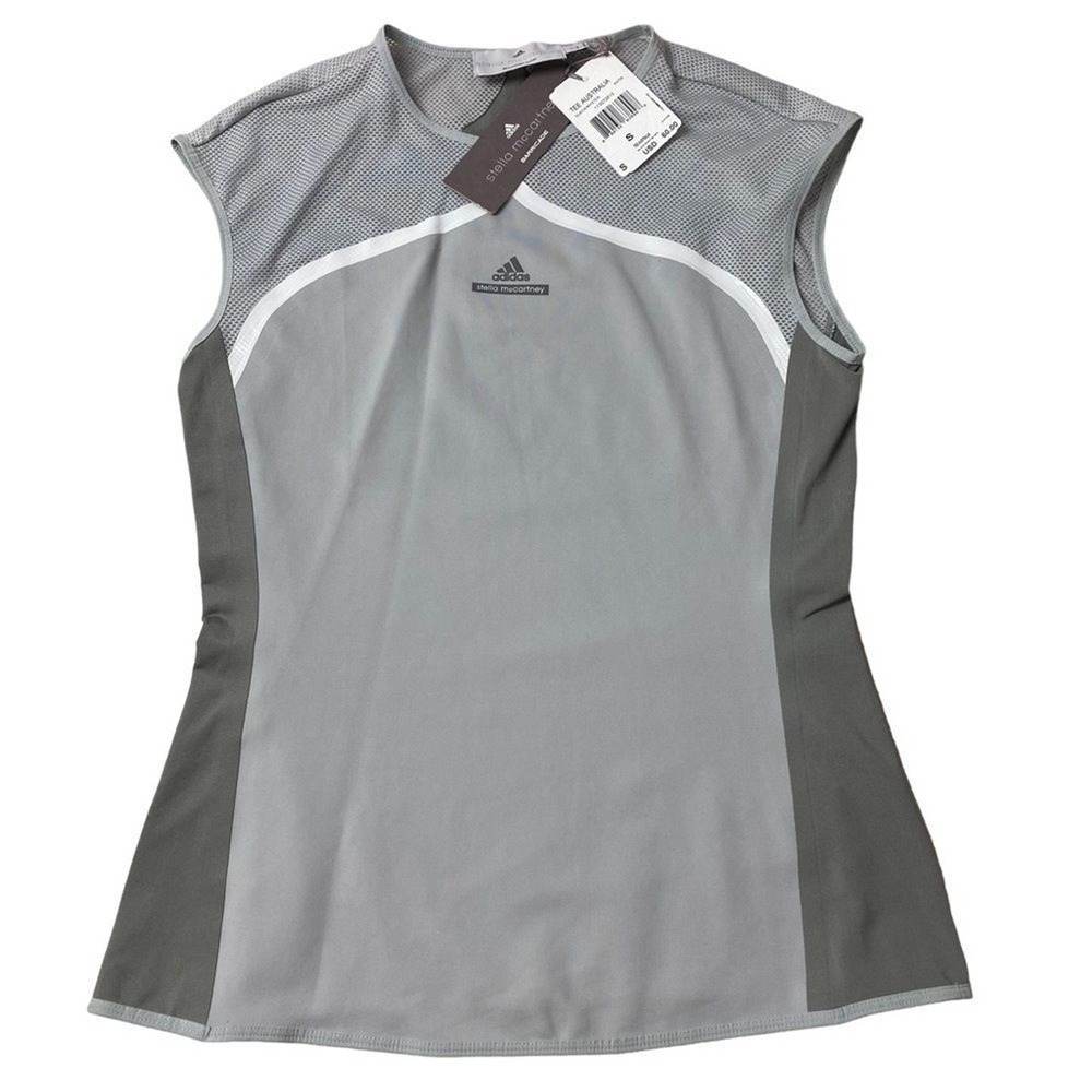 Adidas Stella McCartney Barricade Small Mesh Tank Top Grey Tee Australia